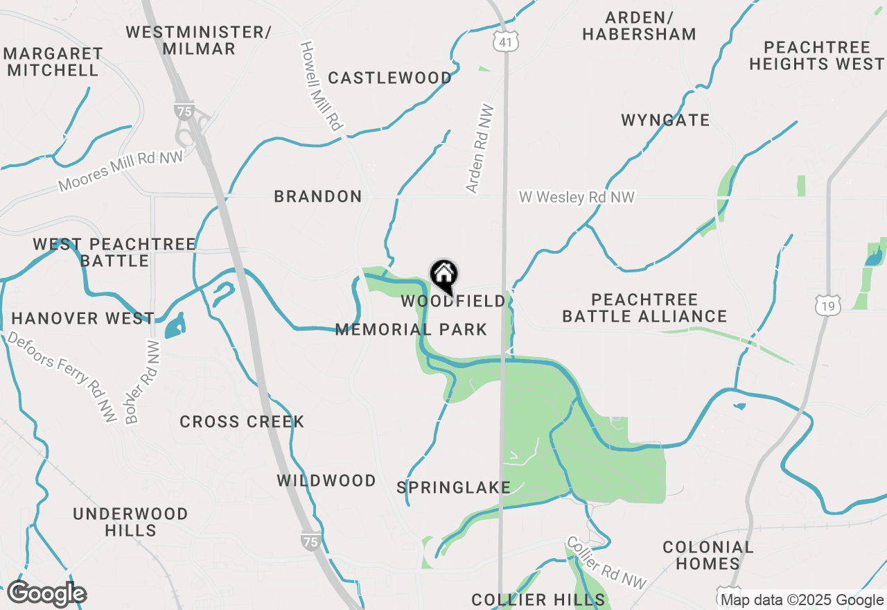 Map of 2484 Oldfield Road Nw, Atlanta, GA 30327
