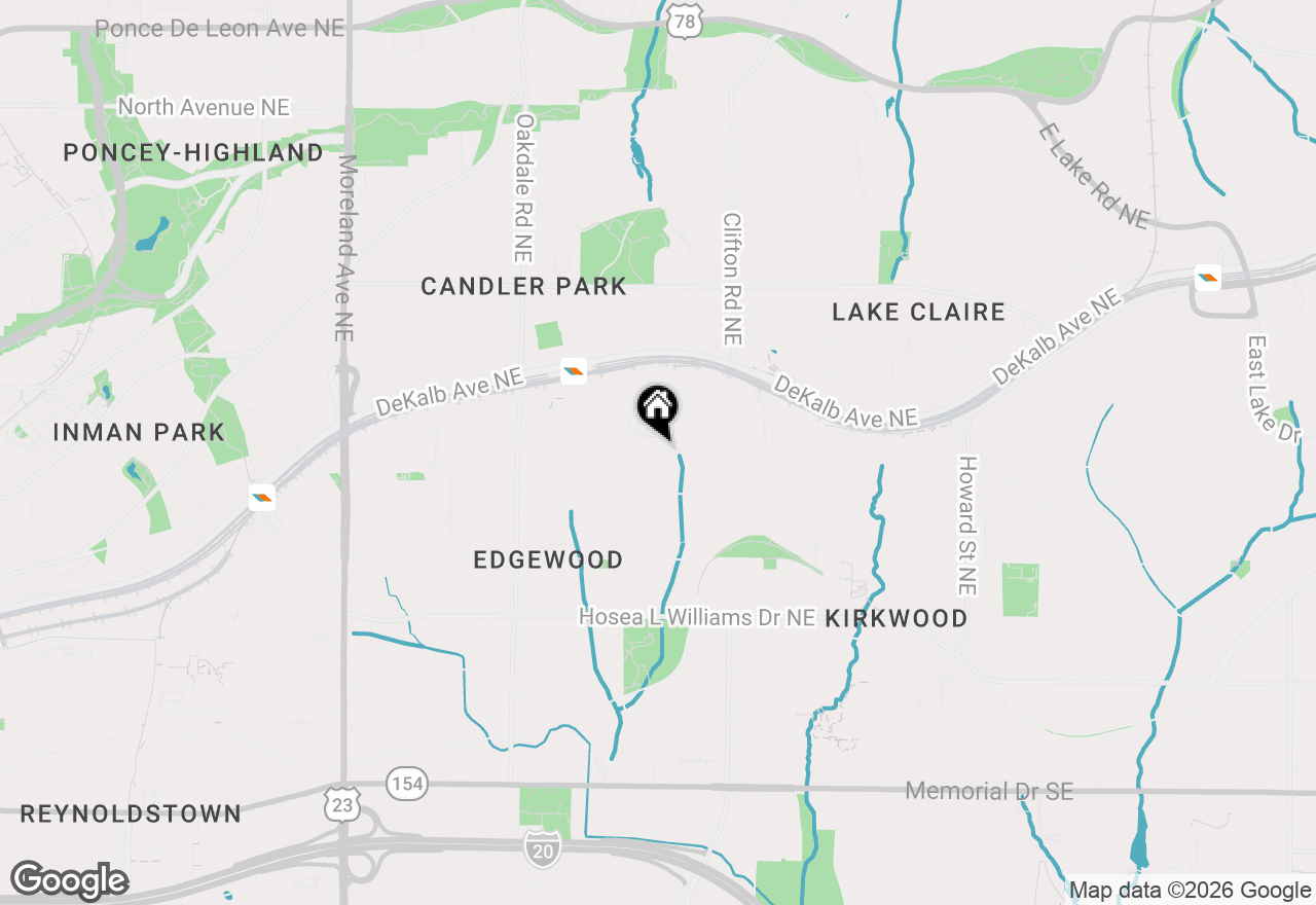 Map of 1569 New Street Ne, Atlanta, GA 30307