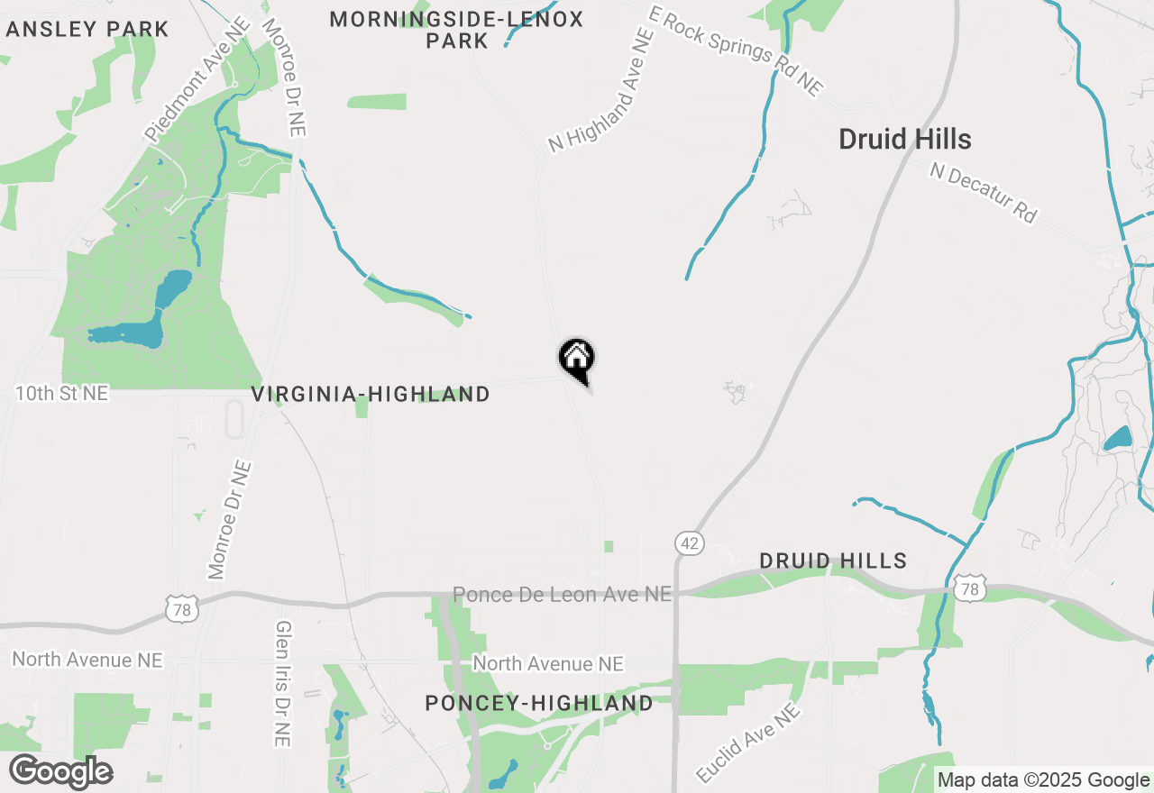 Map of 991 N Highland Avenue #6, Atlanta, GA 30306