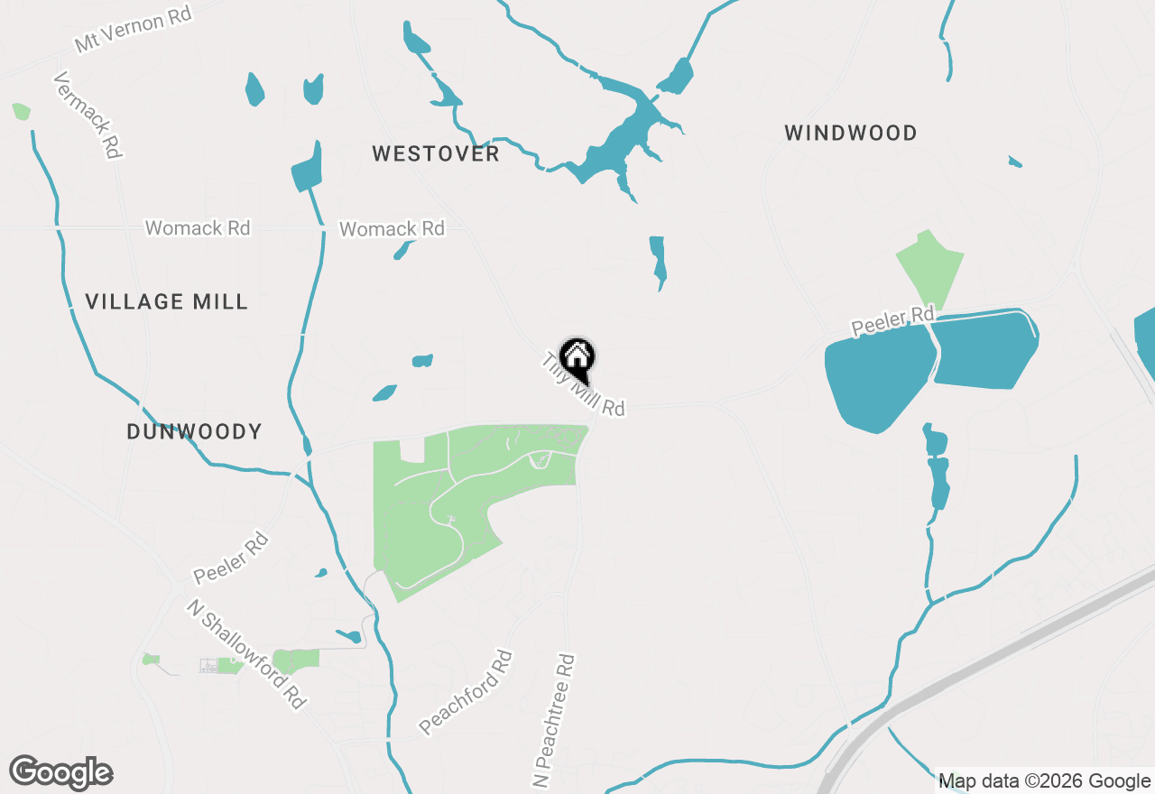 Map of 4972 Tilly Mill Road, Dunwoody, GA 30338