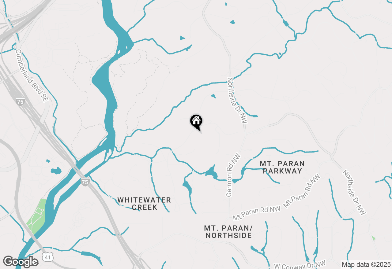 Map of 1340 W Garmon Road, Sandy Springs, GA 30327