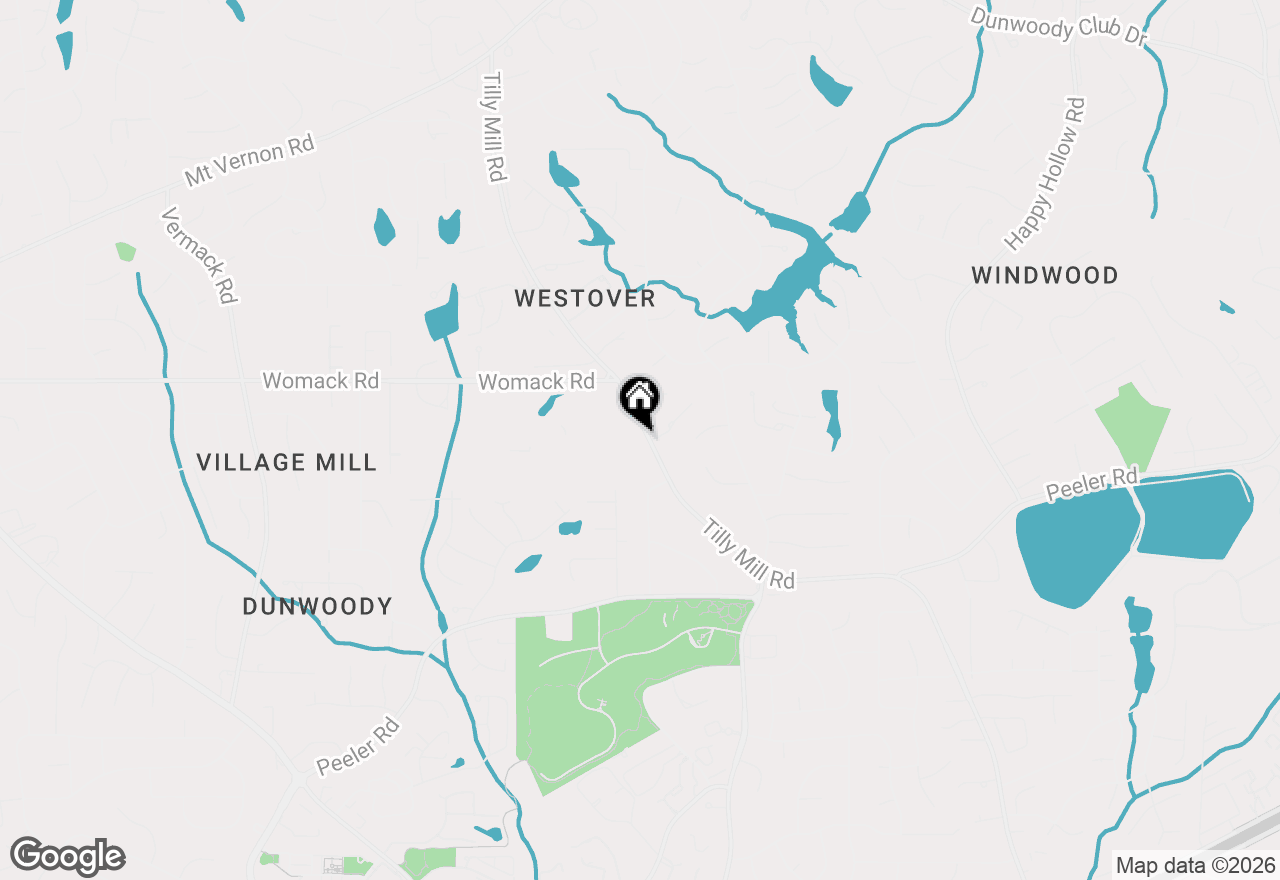 Map of 5140 Tilly Mill Road, Dunwoody, GA 30338