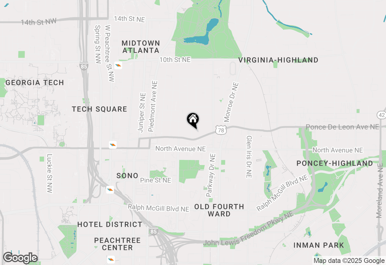 Map of 679 Durant Place Ne #H, Atlanta, GA 30308