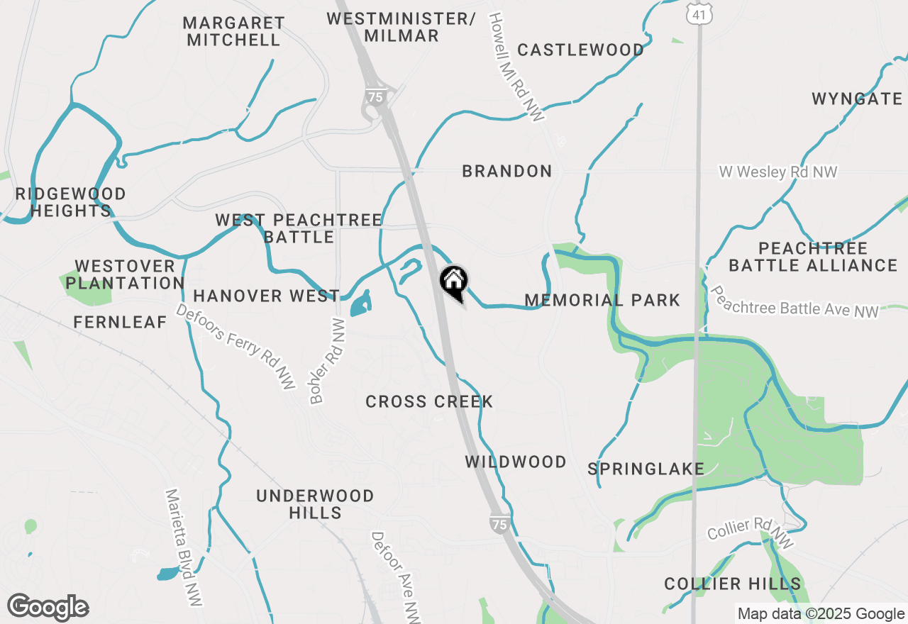 Map of 1072 Northcliffe Drive Nw, Atlanta, GA 30318