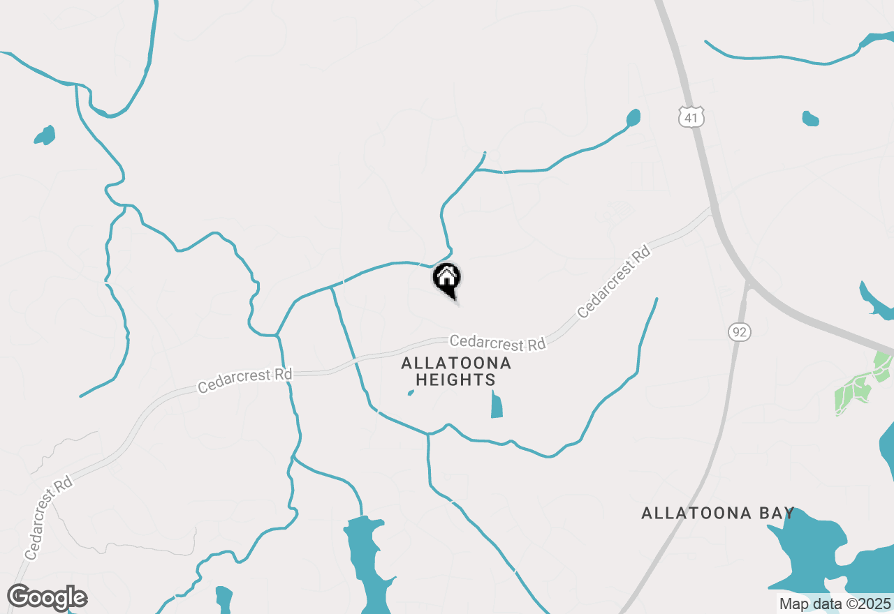 Map of 150 Vandiver Court, Acworth, GA 30101