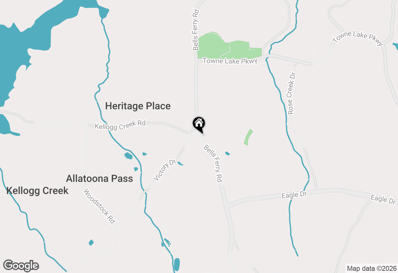 Map of 3185 Kellogg Creek Road, Acworth, GA 30102