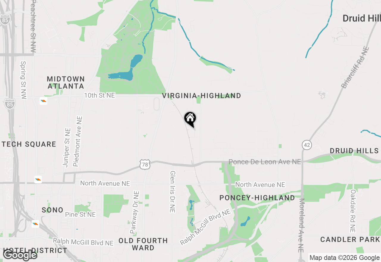 Map of 675 Drewry Street Ne #401, Atlanta, GA 30306