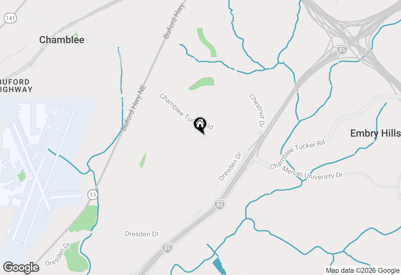 Map of 3136 Meadowood Lane, Atlanta, GA 30341