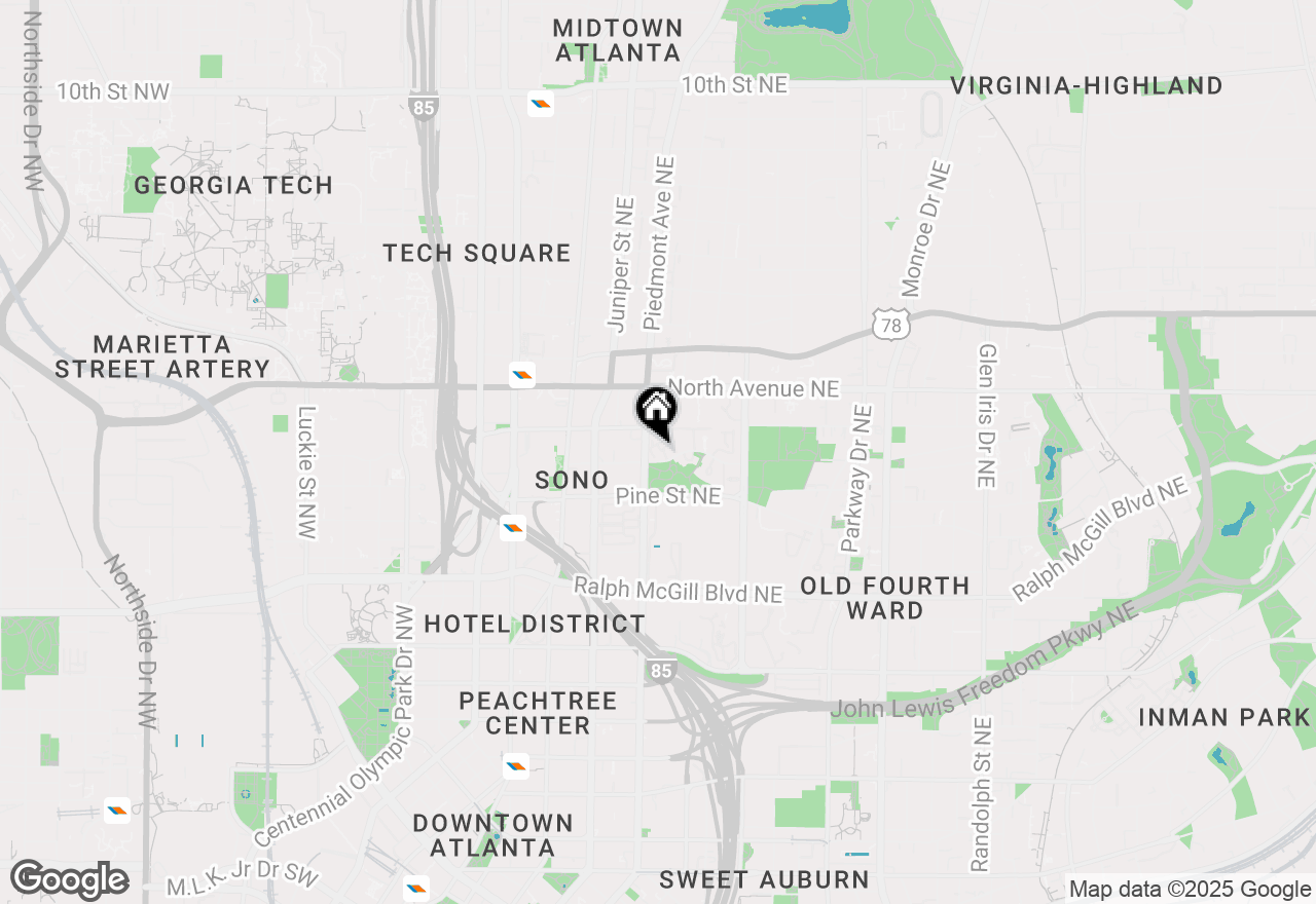 Map of 200 Renaissance Parkway Ne #302, Atlanta, GA 30308