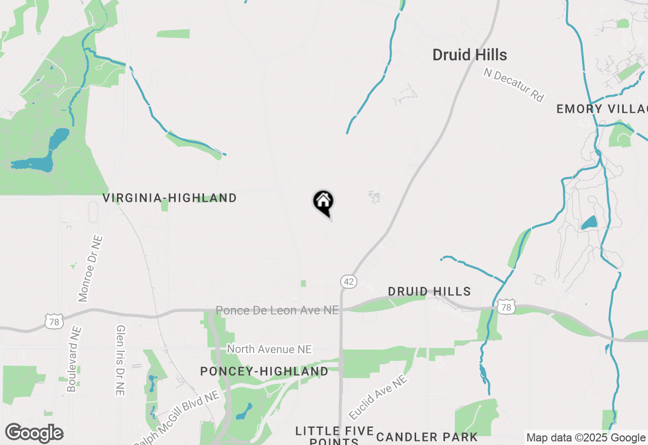 Map of 1120 Rosedale Drive Ne #D1, Atlanta, GA 30306