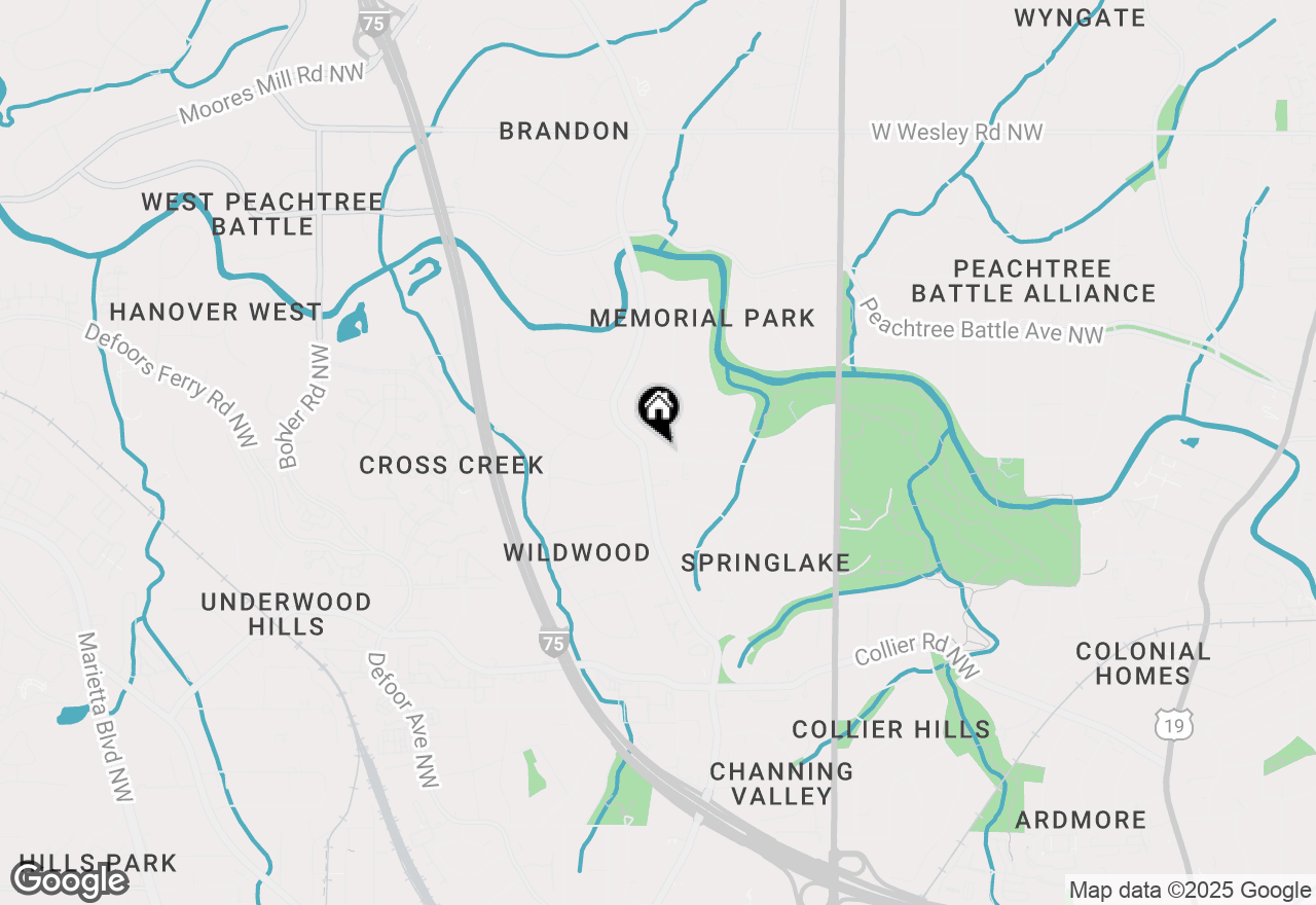 Map of 825 Longwood Drive Nw, Atlanta, GA 30305