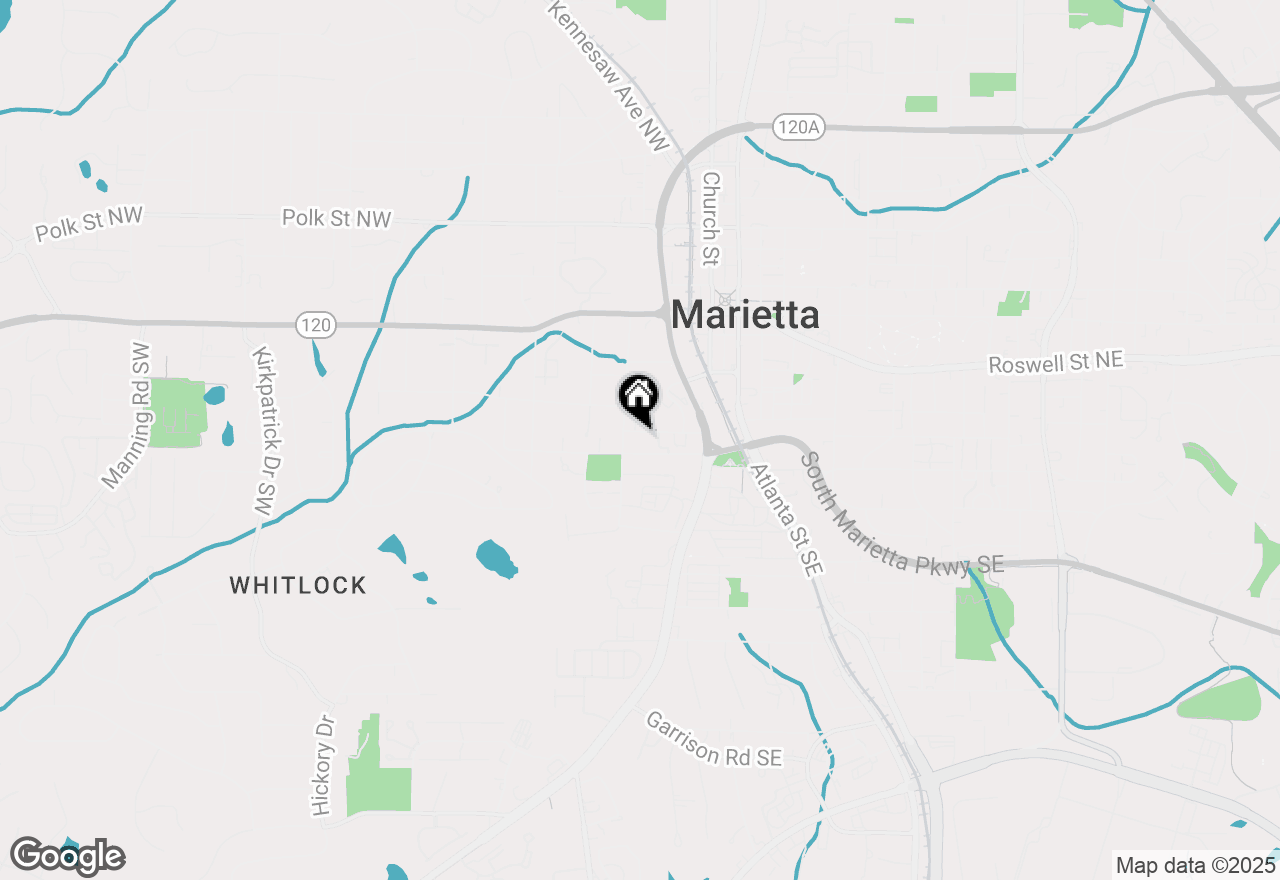 Map of 55 Trammell Street, Marietta, GA 30064
