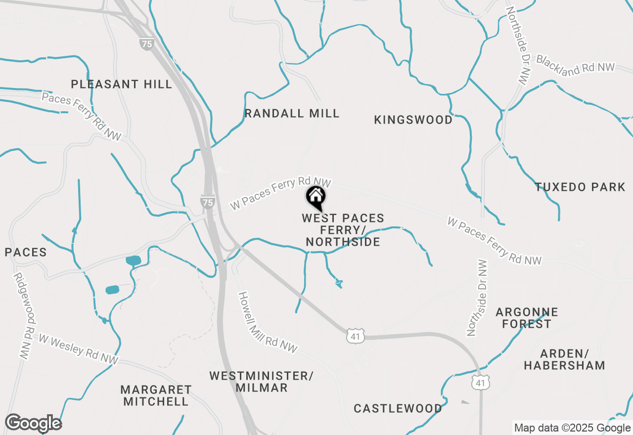 Map of 3423 Pinestream Road Nw, Atlanta, GA 30327