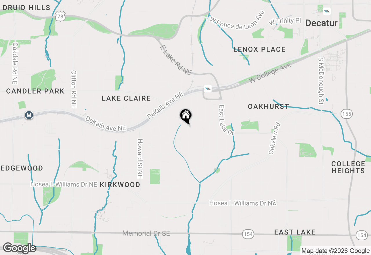 Map of 262 Murray Hill Avenue Ne, Atlanta, GA 30317