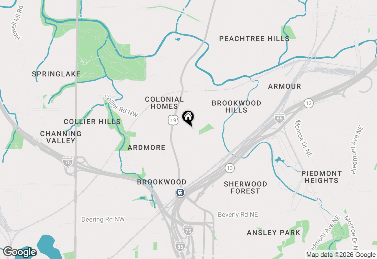 Map of 45 Montclair Drive Ne, Atlanta, GA 30309