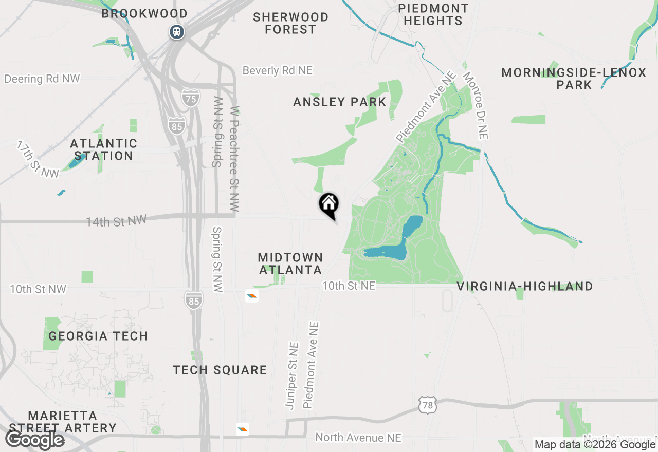 Map of 244 13th Street #201, Atlanta, GA 30309