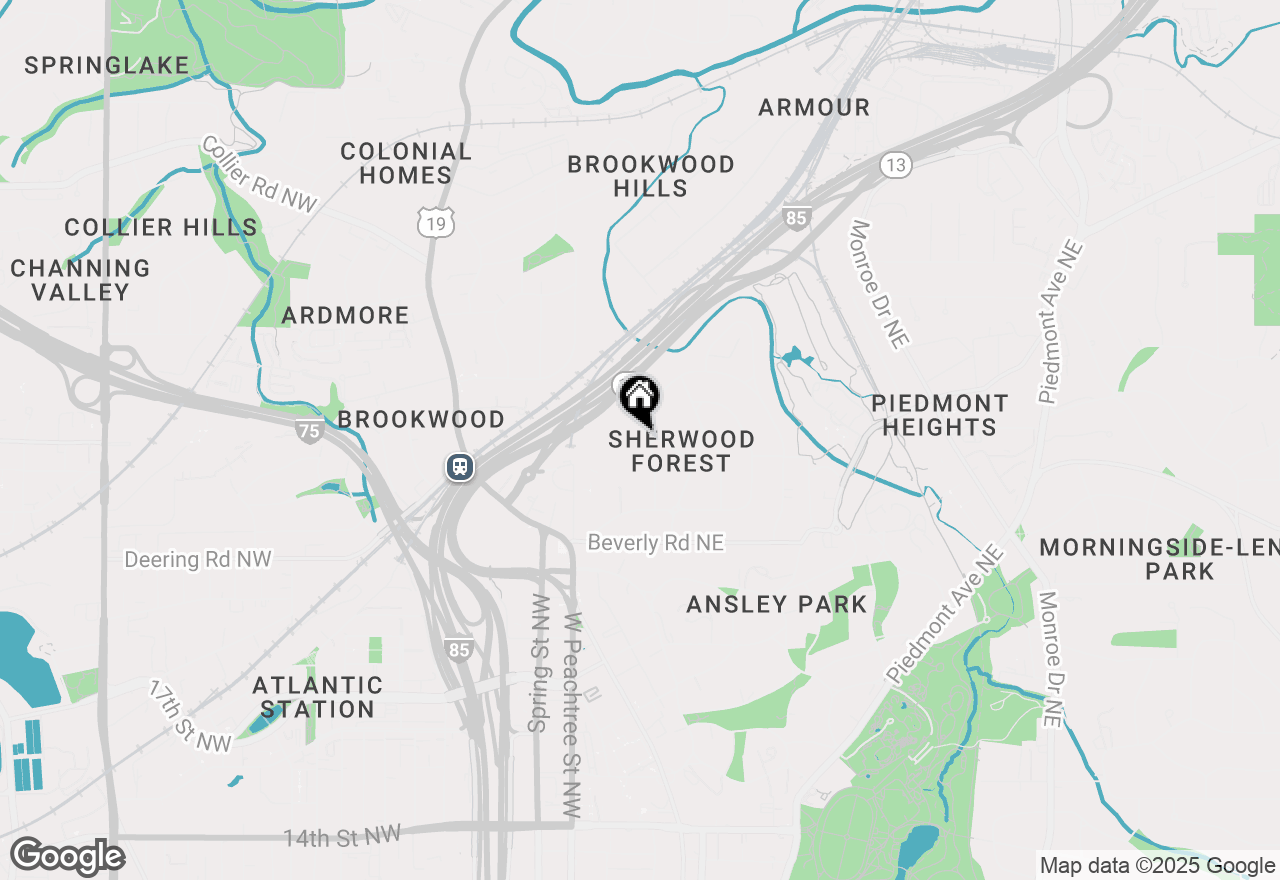 Map of 1678 Nottingham Way Ne, Atlanta, GA 30309