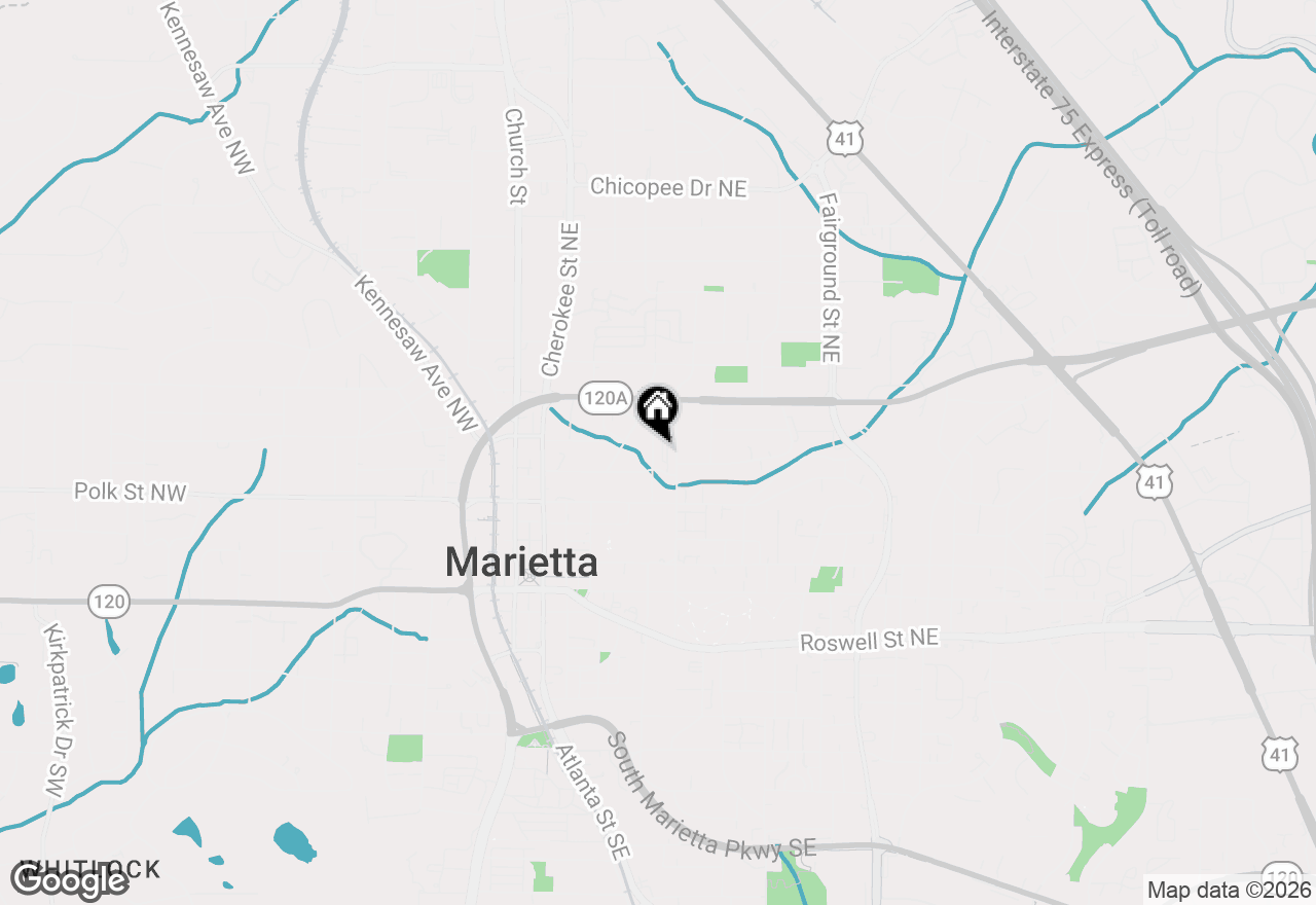 Map of 232 Hunt Street Ne, Marietta, GA 30060