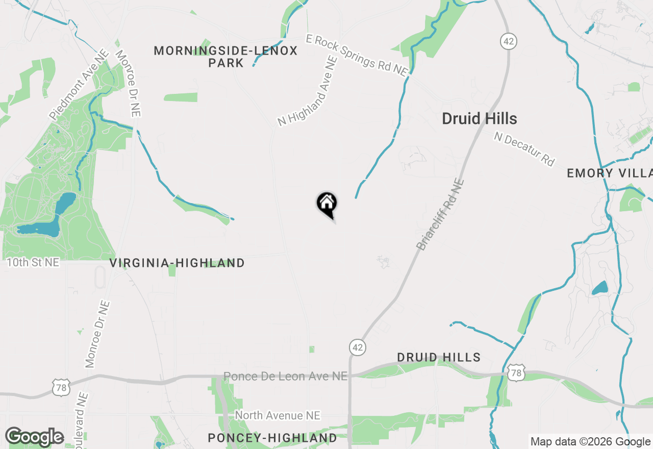 Map of 1103 Lanier Boulevard Ne, Atlanta, GA 30306