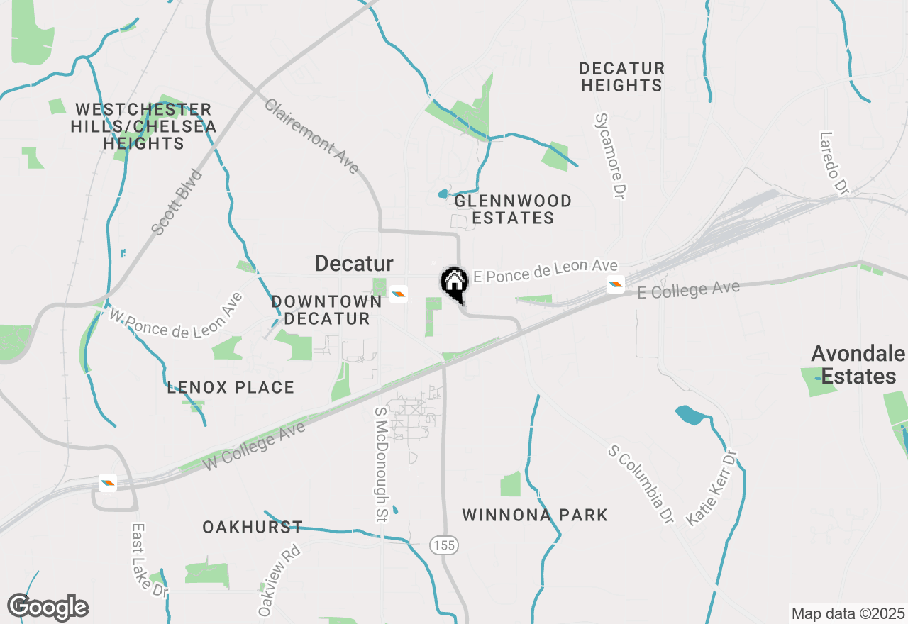 Map of 218 Barry Street, Decatur, GA 30030