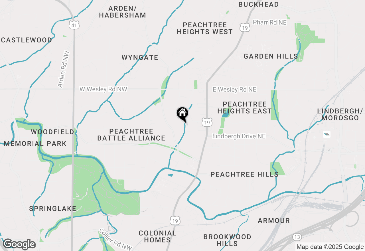 Map of 2544 Rivers Road Nw, Atlanta, GA 30305