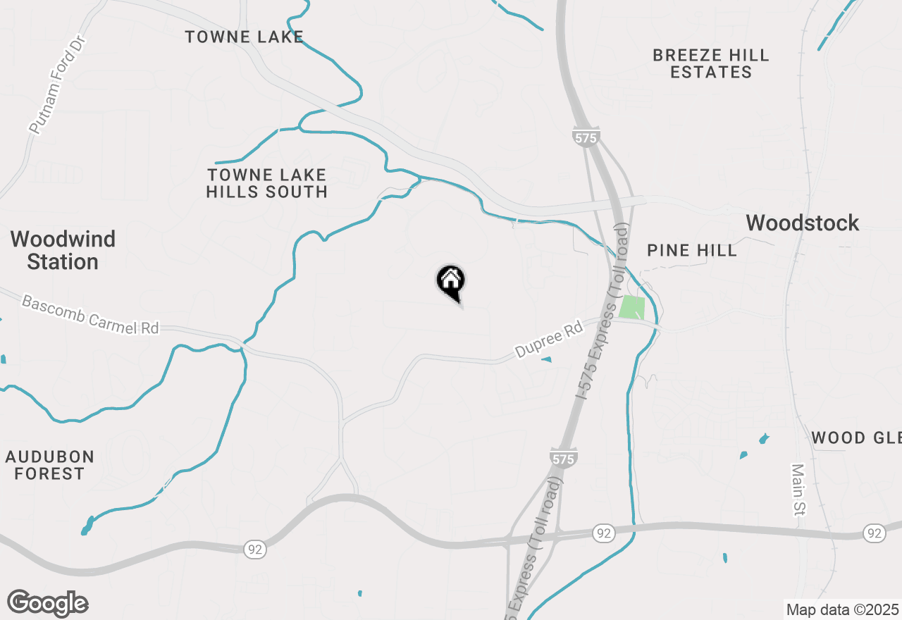 Map of 225 King Arthur Drive, Woodstock, GA 30189