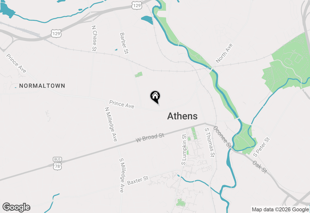 Map of 100 Prince Avenue #A306, Athens, GA 30601