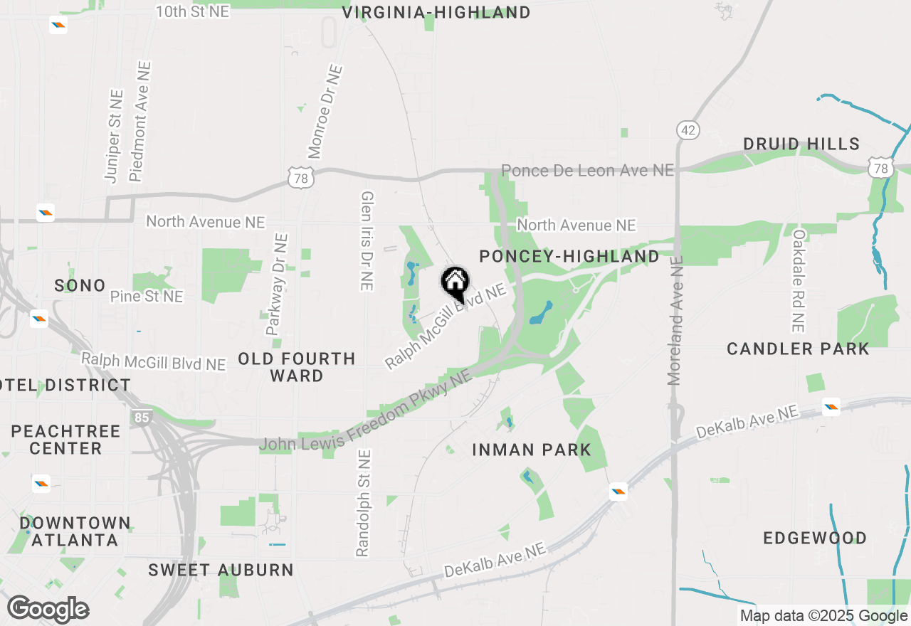 Map of 747 Ralph Mcgill Boulevard Ne #223, Atlanta, GA 30312
