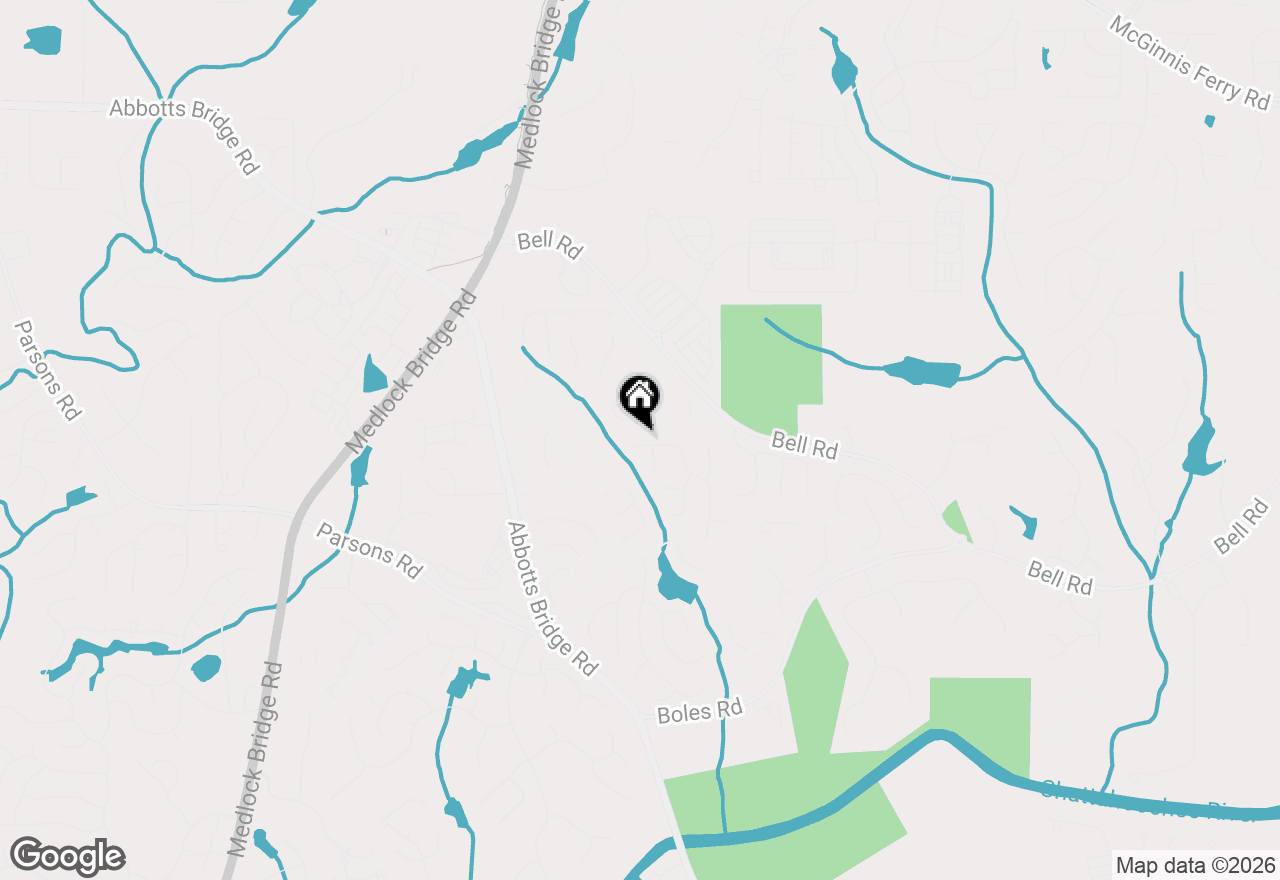 Map of 1195 Rugglestone Way, Johns Creek, GA 30097