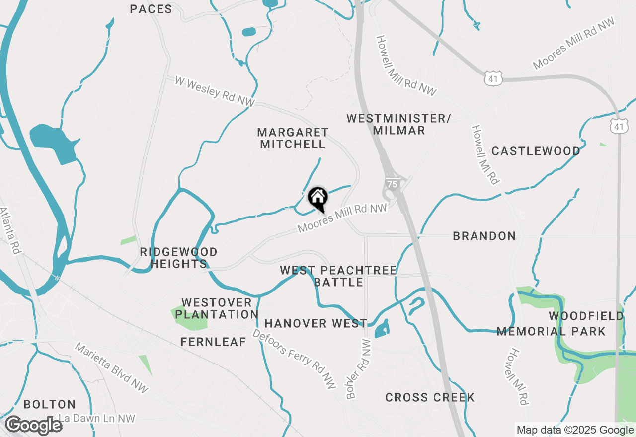 Map of 1403 Moores Mill Road Nw, Atlanta, GA 30327