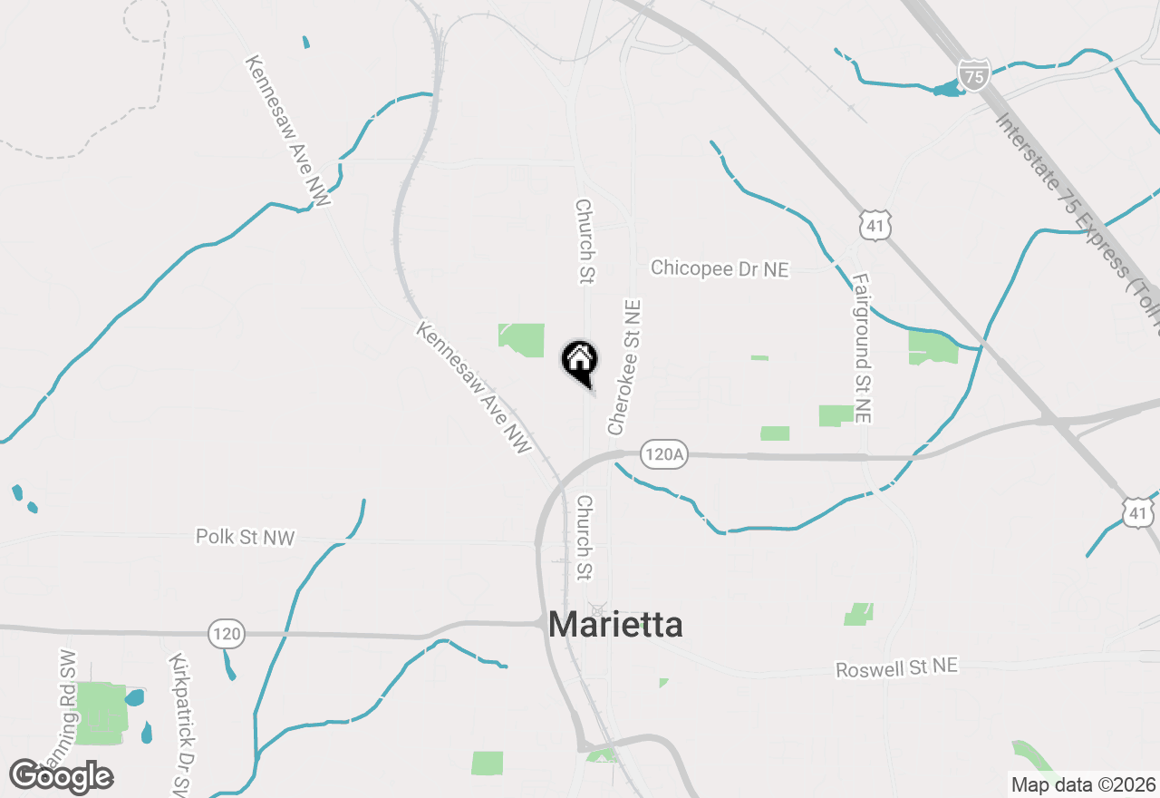 Map of 383 Church Street Ne, Marietta, GA 30060