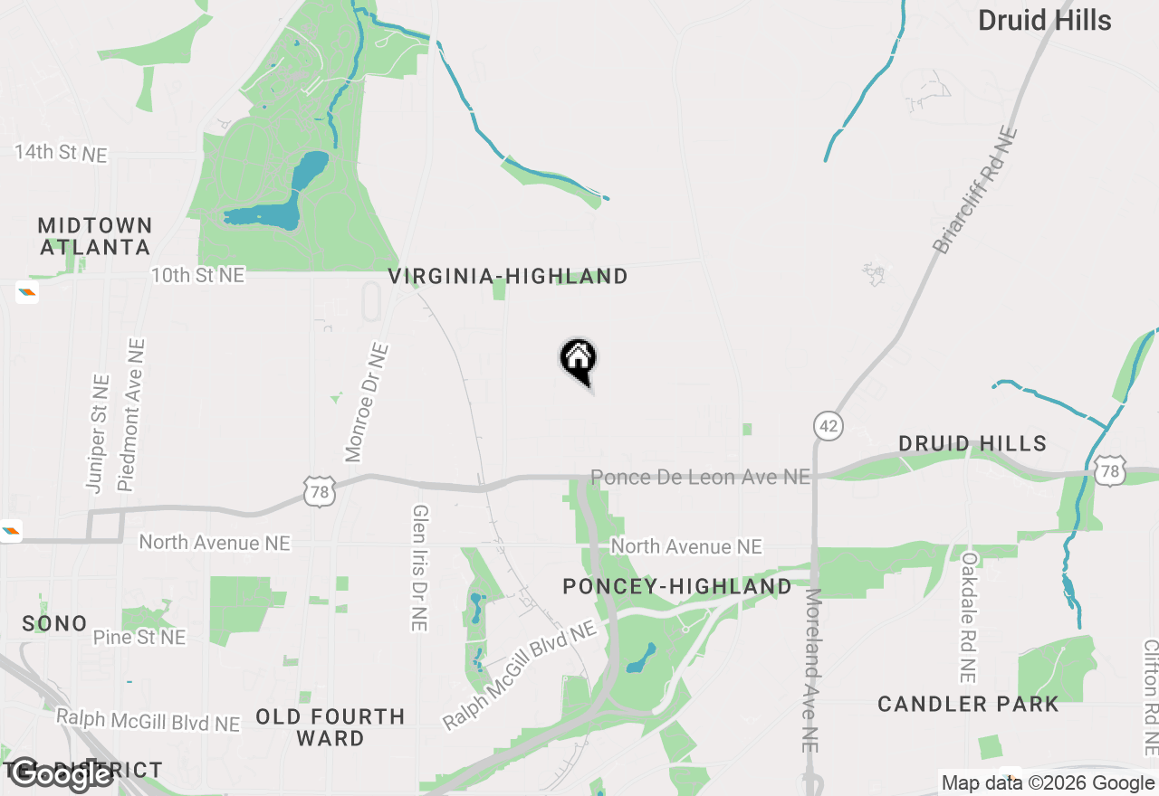Map of 830 Greenwood Avenue Ne #8, Atlanta, GA 30306