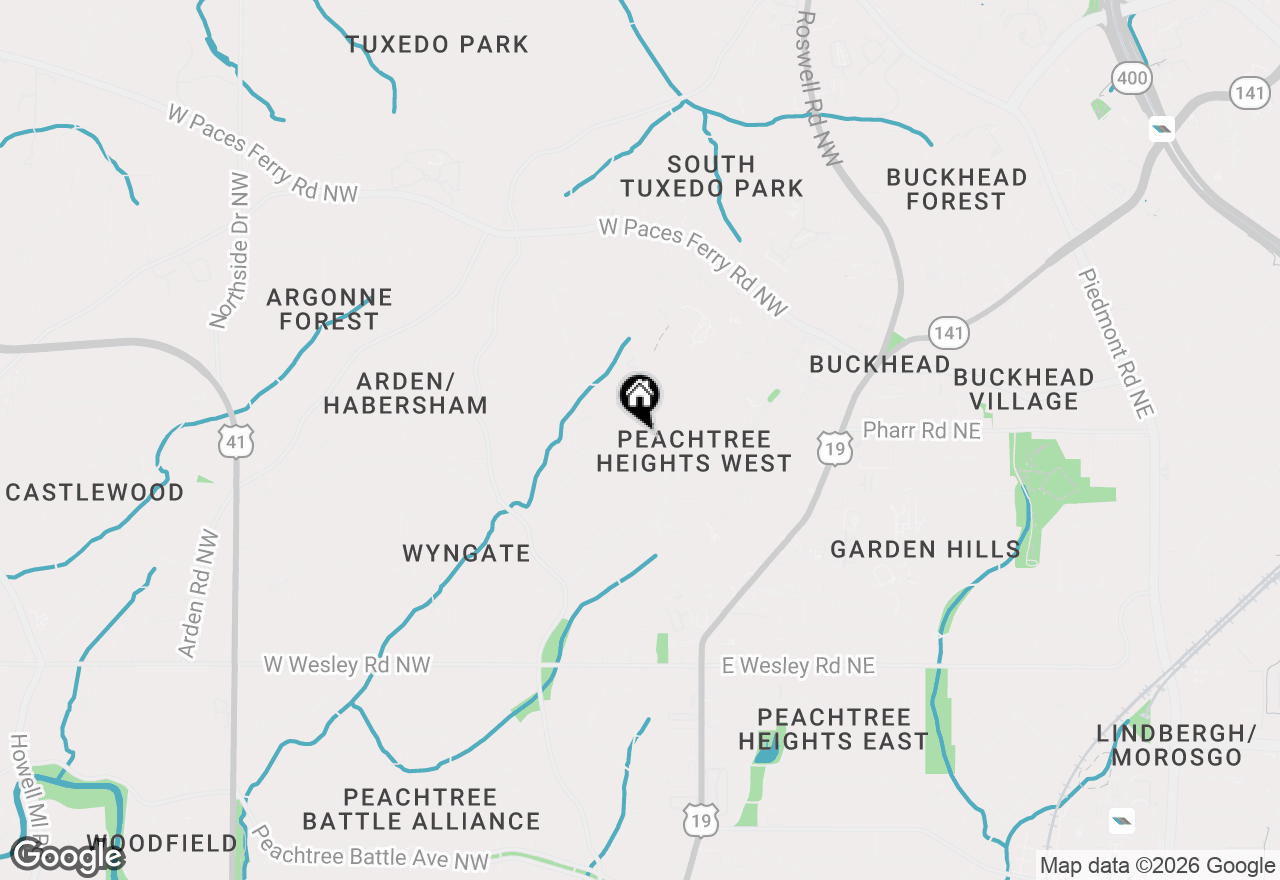Map of 2983 Habersham Court Nw, Atlanta, GA 30305