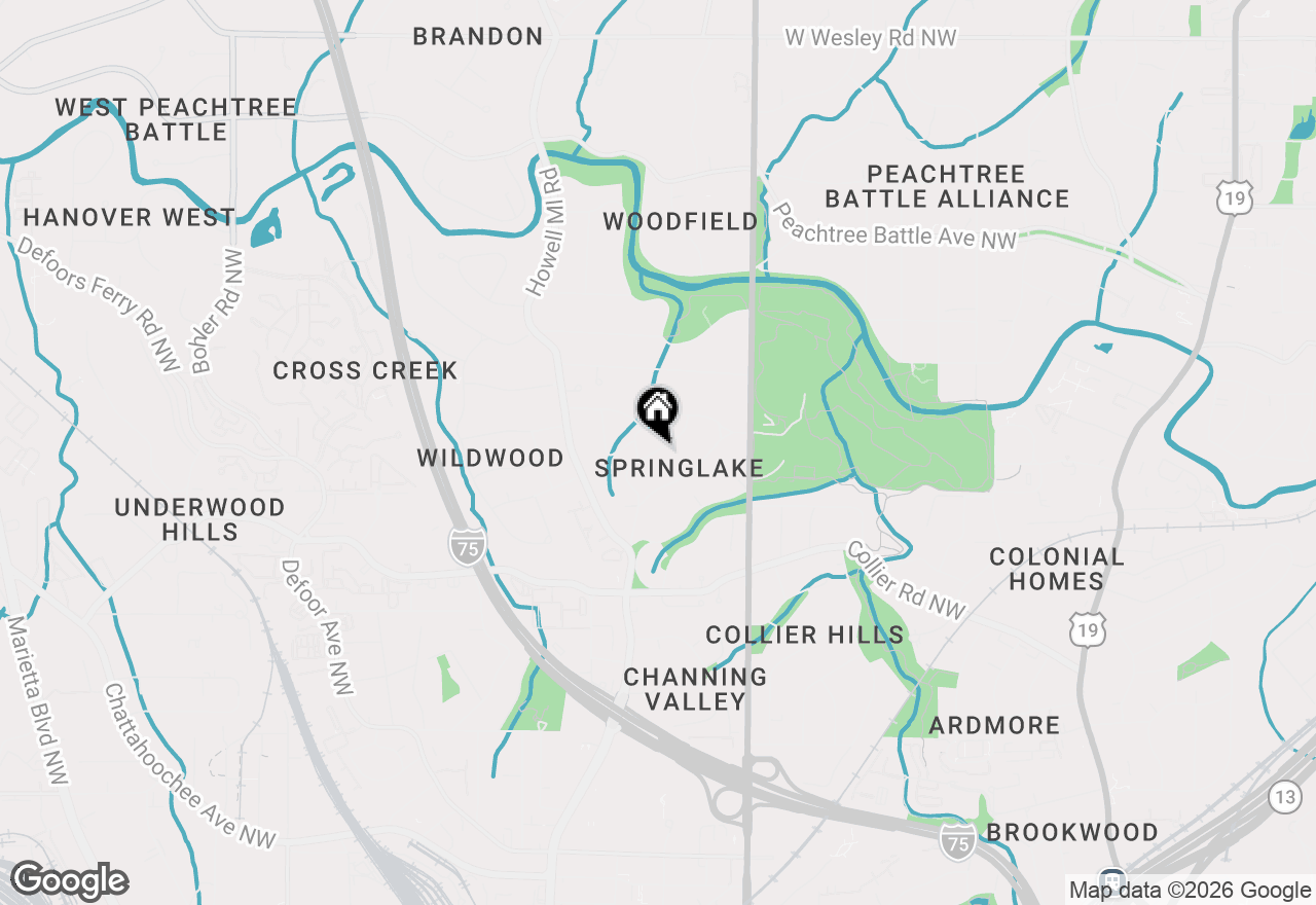 Map of 712 Gladstone Road Nw, Atlanta, GA 30318