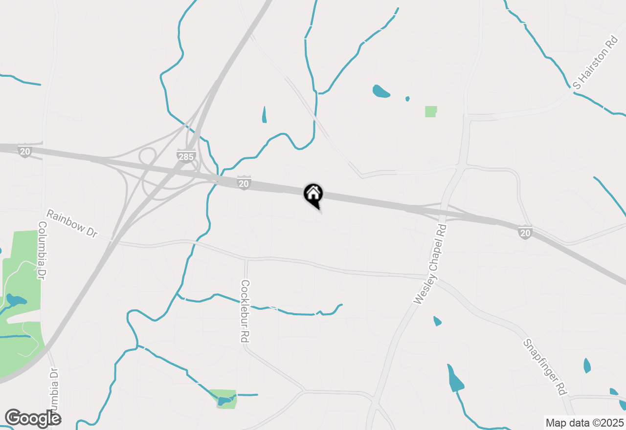 Map of 2587 Rainover Trail, Decatur, GA 30034