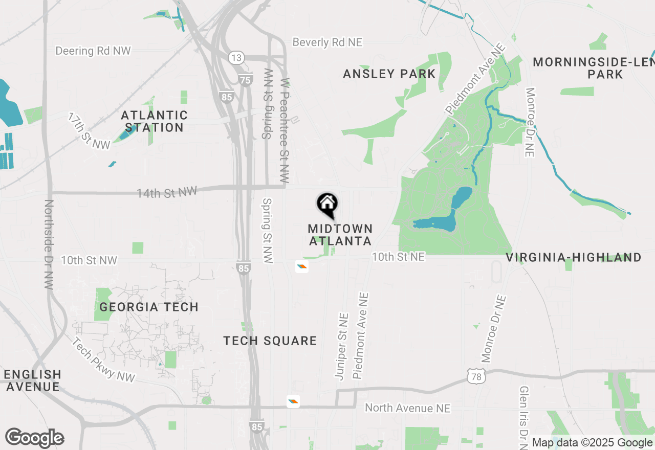 Map of 1080 Peachtree Street Ne #2801, Atlanta, GA 30309