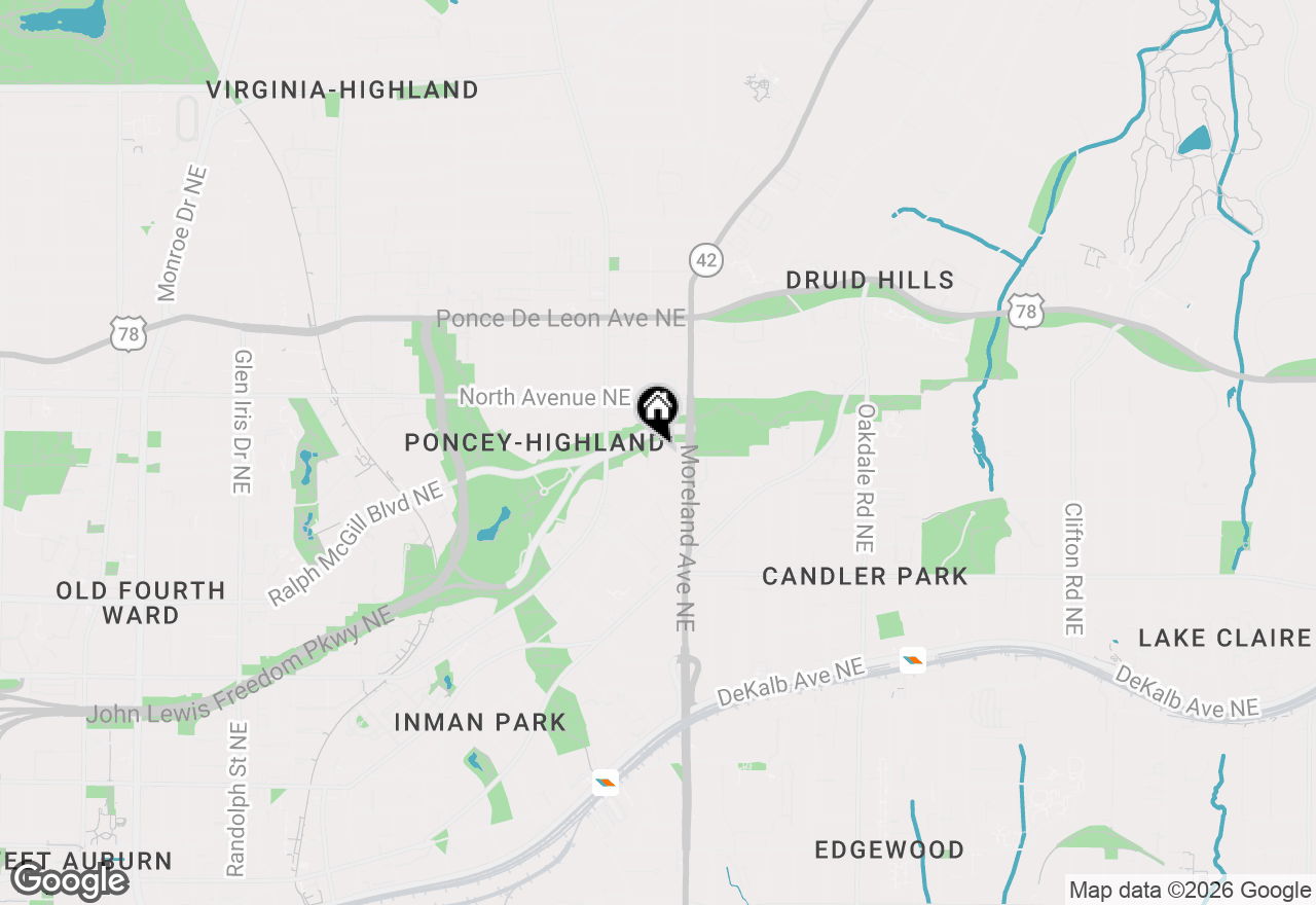 Map of 543 Seminole Avenue Ne, Atlanta, GA 30307