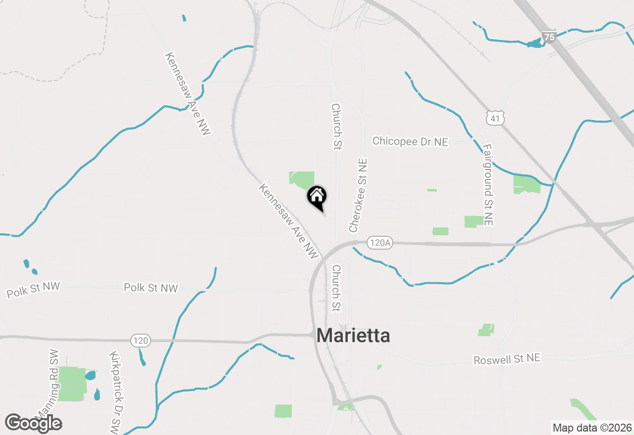 Map of 356 Campbell Hill Street, Marietta, GA 30060