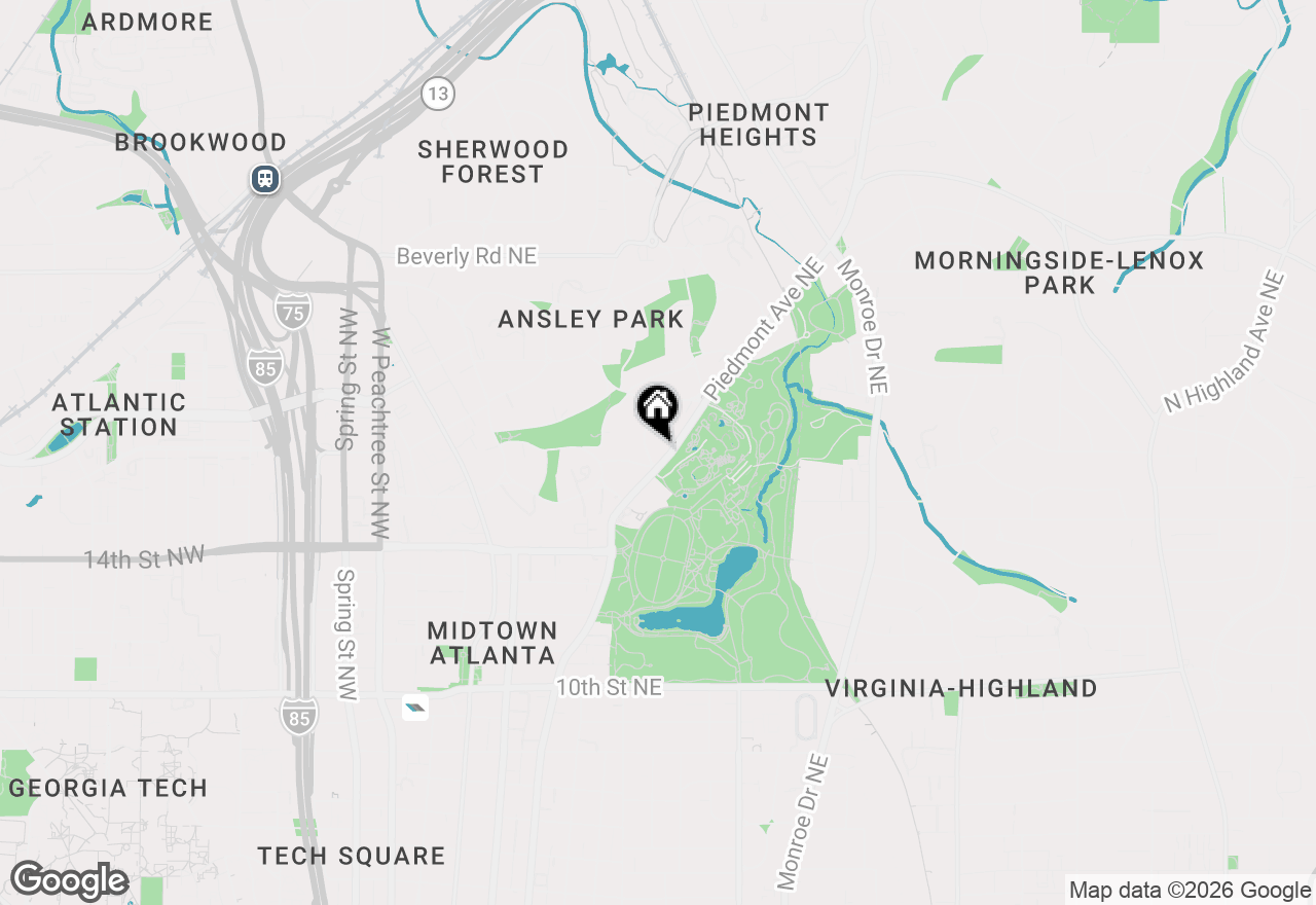 Map of 1 S Prado Ne #2, Atlanta, GA 30309