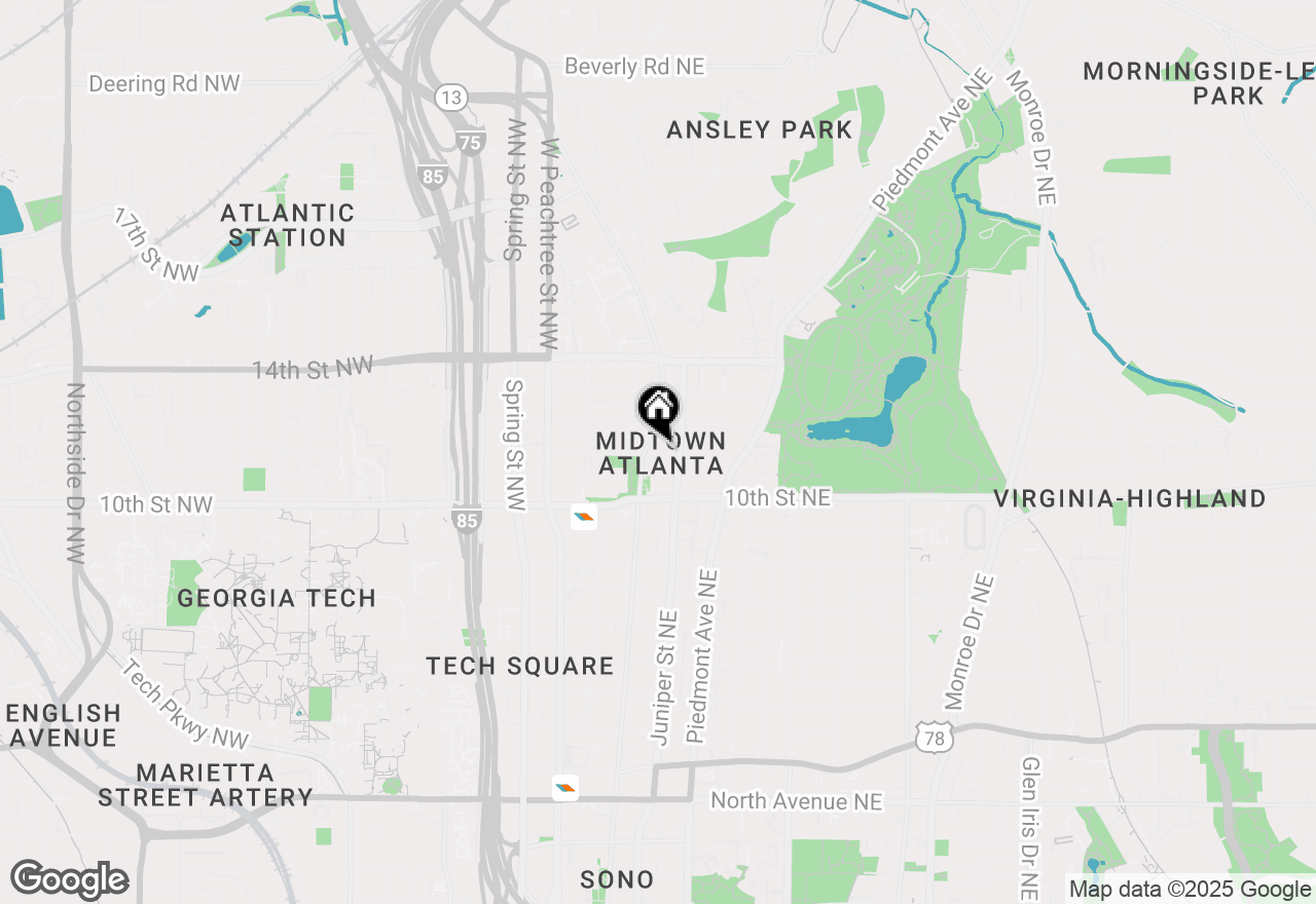 Map of 1065 Peachtree Street Ne #3604, Atlanta, GA 30309
