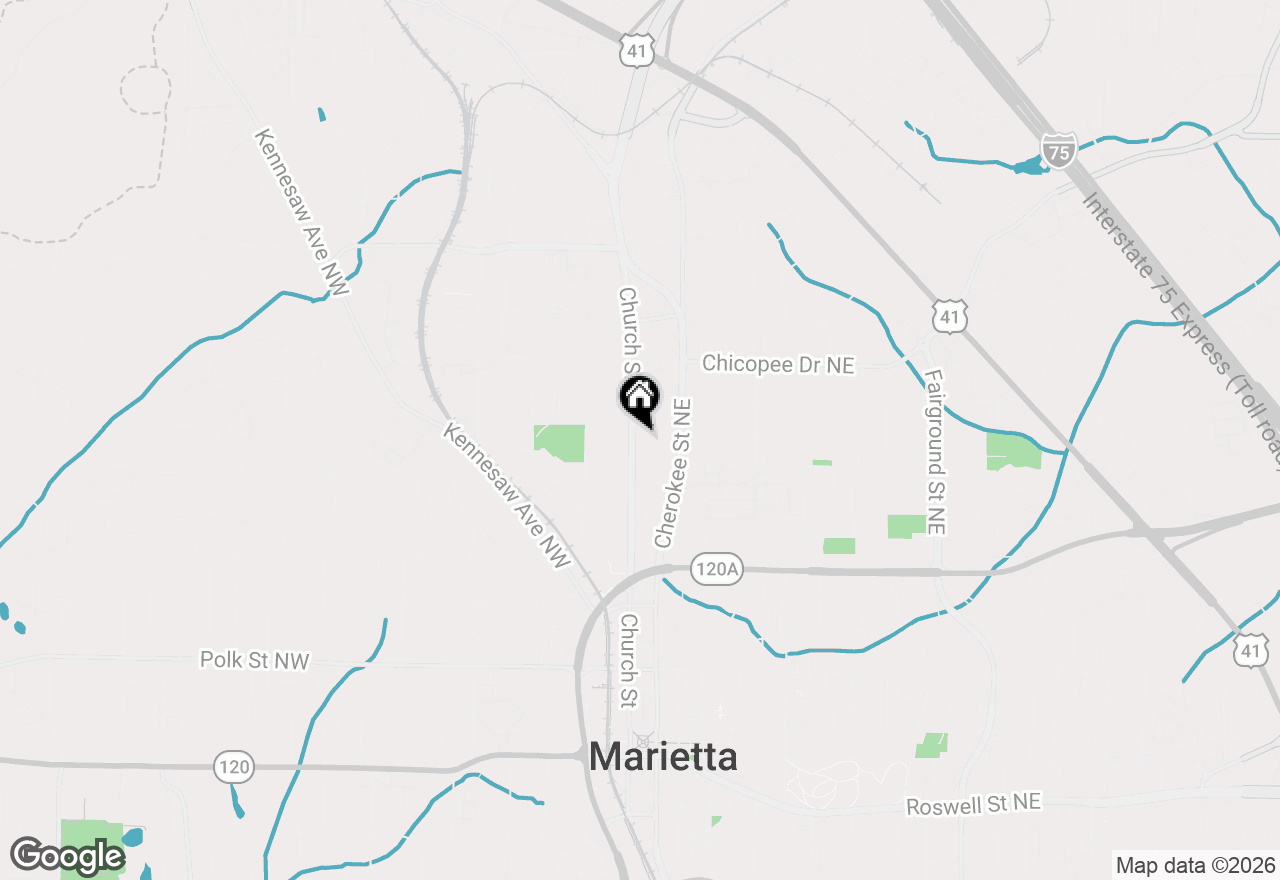 Map of 486 Church St, Marietta, GA 30060