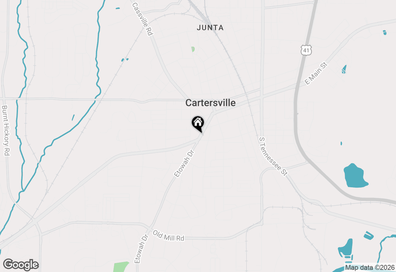 Map of 41 Etowah Drive, Cartersville, GA 30120