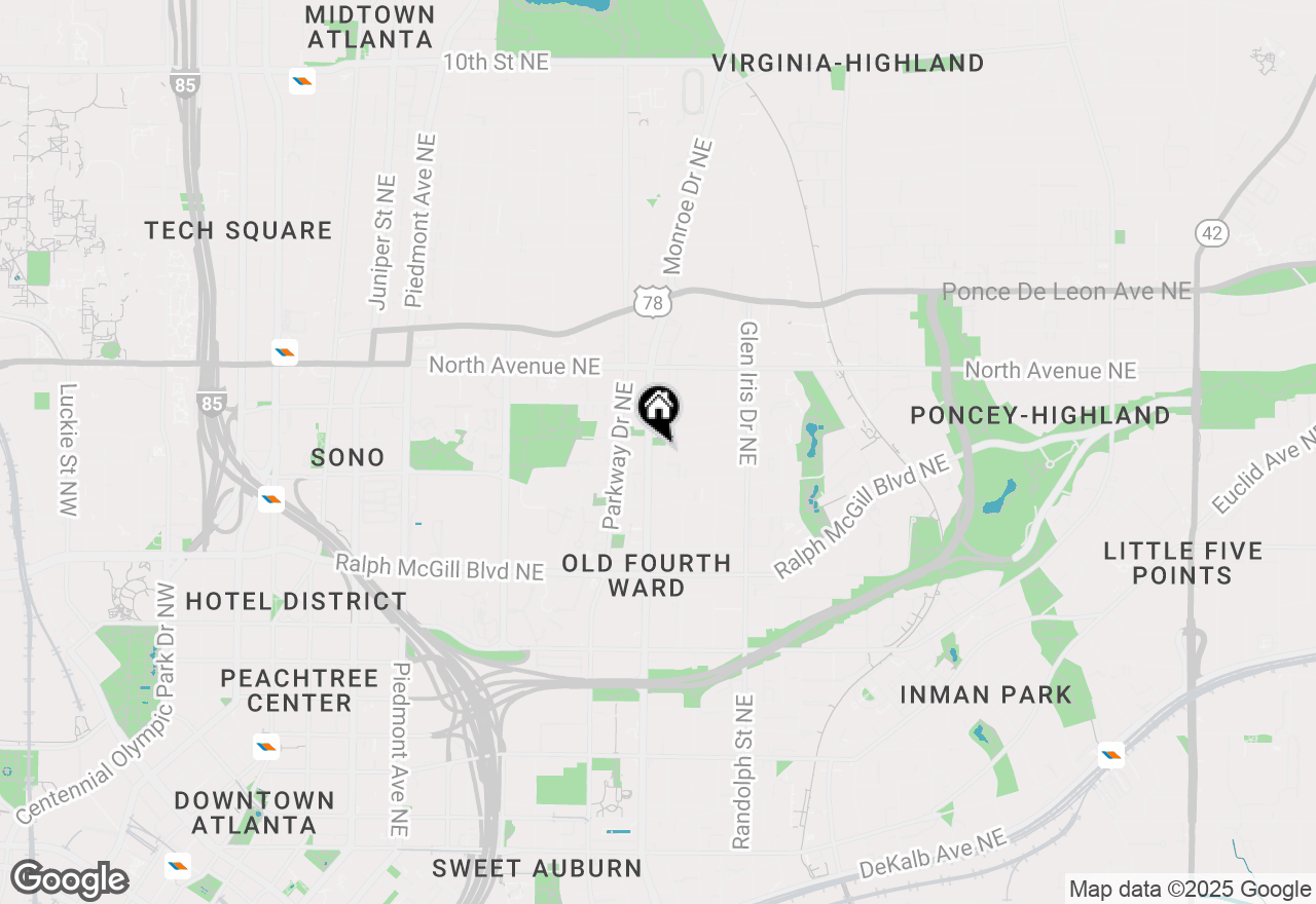 Map of 507 Boulevard Se, Atlanta, GA 30312