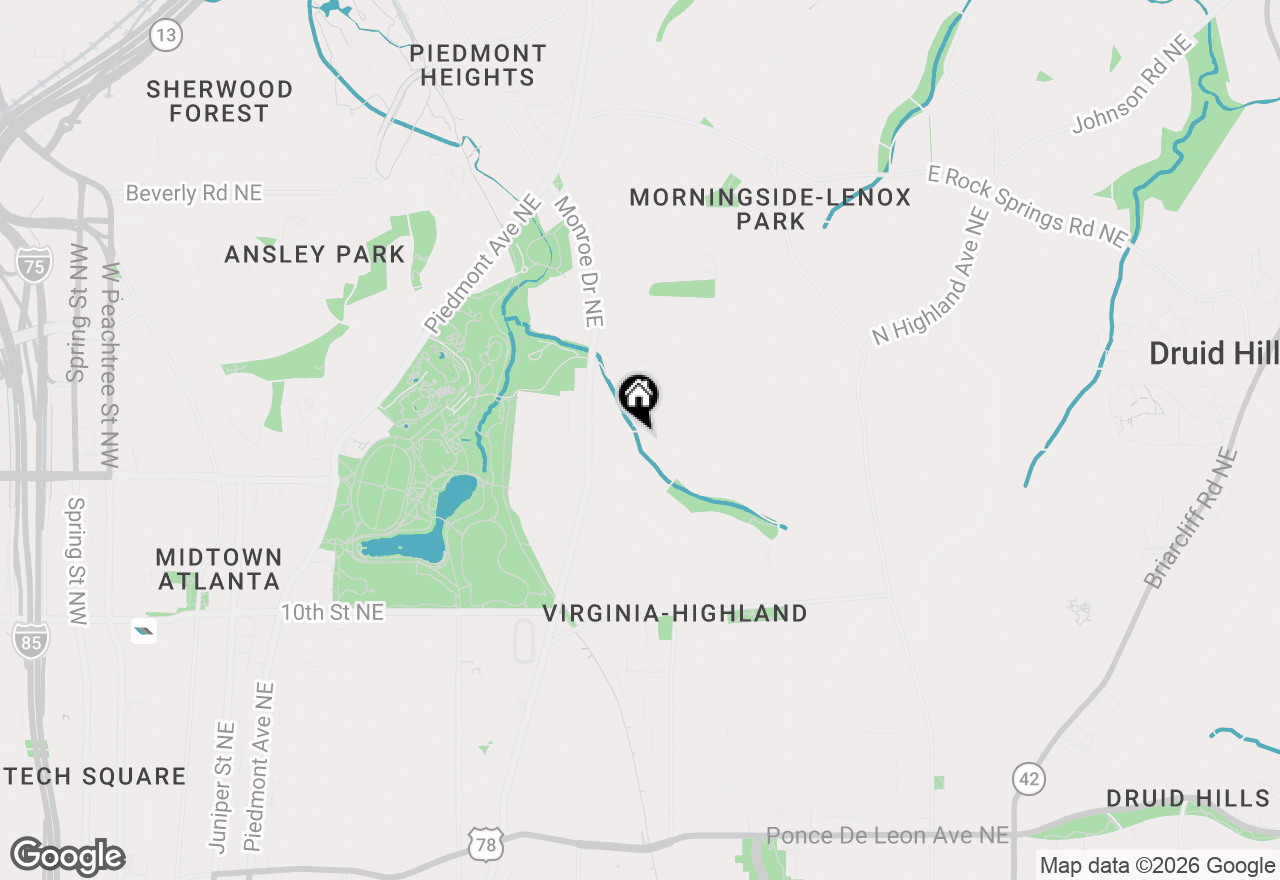 Map of 675 Amsterdam Avenue Ne, Atlanta, GA 30306