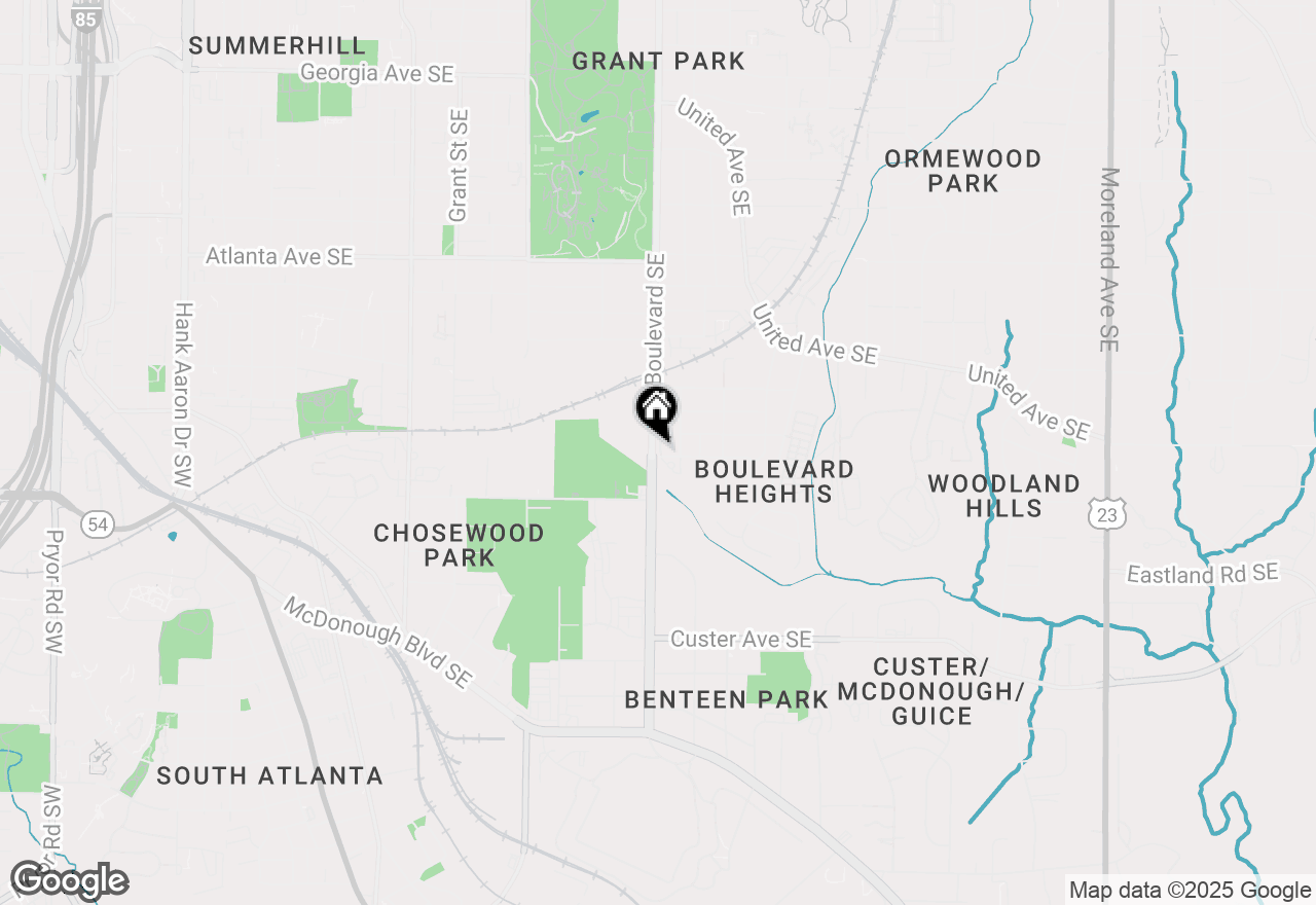Map of 1126 Park Row South Se, Atlanta, GA 30312