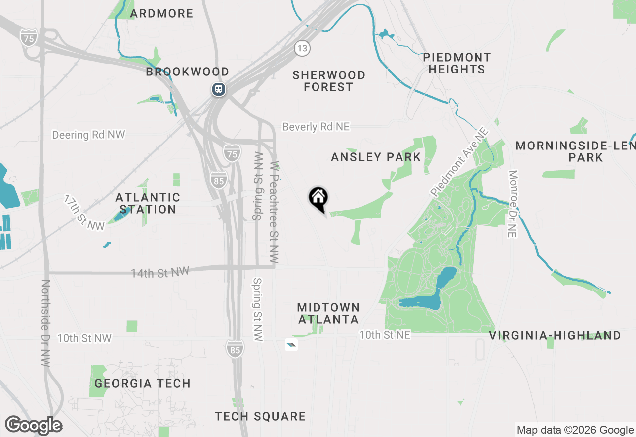 Map of 1301 Peachtree Street Ne #2B/C, Atlanta, GA 30309