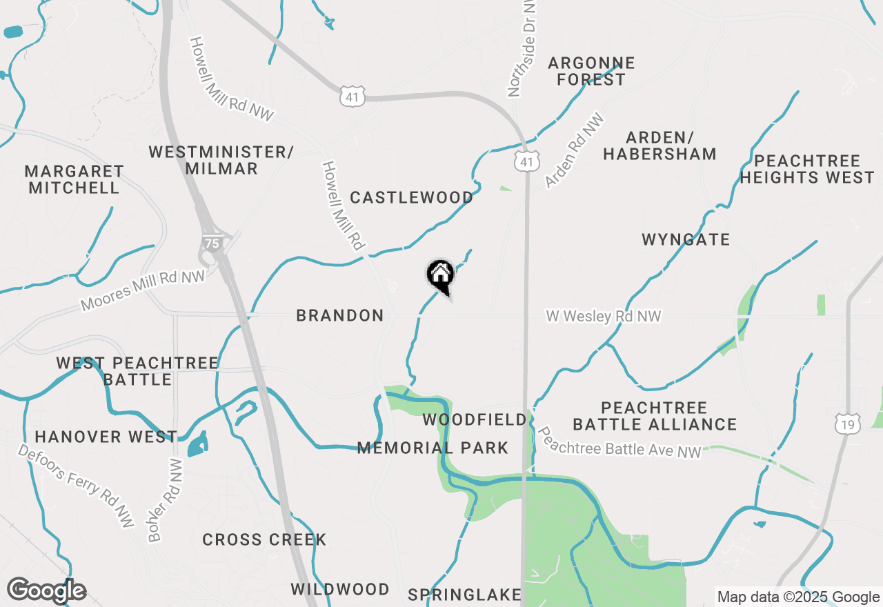 Map of 2760 Carmon On Wesley Nw, Atlanta, GA 30327