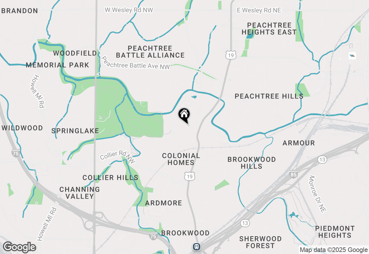 Map of 211 Colonial Homes Drive Nw #2507, Atlanta, GA 30309