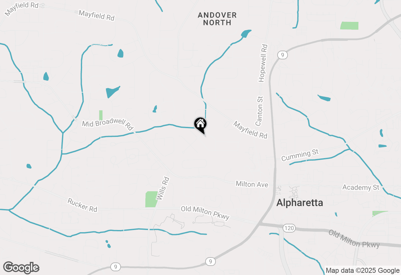 Map of 345 Meadow Drive, Alpharetta, GA 30009