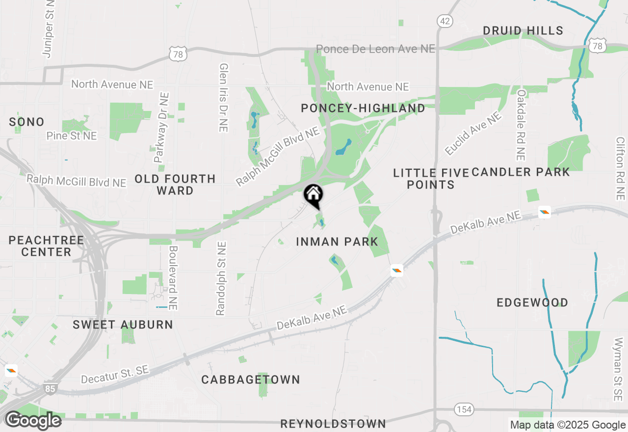 Map of 245 N Highland Avenue #215, Atlanta, GA 30307